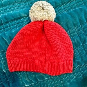 Baby Gap Red Kids Pom-Pom Beanie